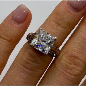 925 STERLING SILVER GOLD PLATED CZ RING SIZE 4.5